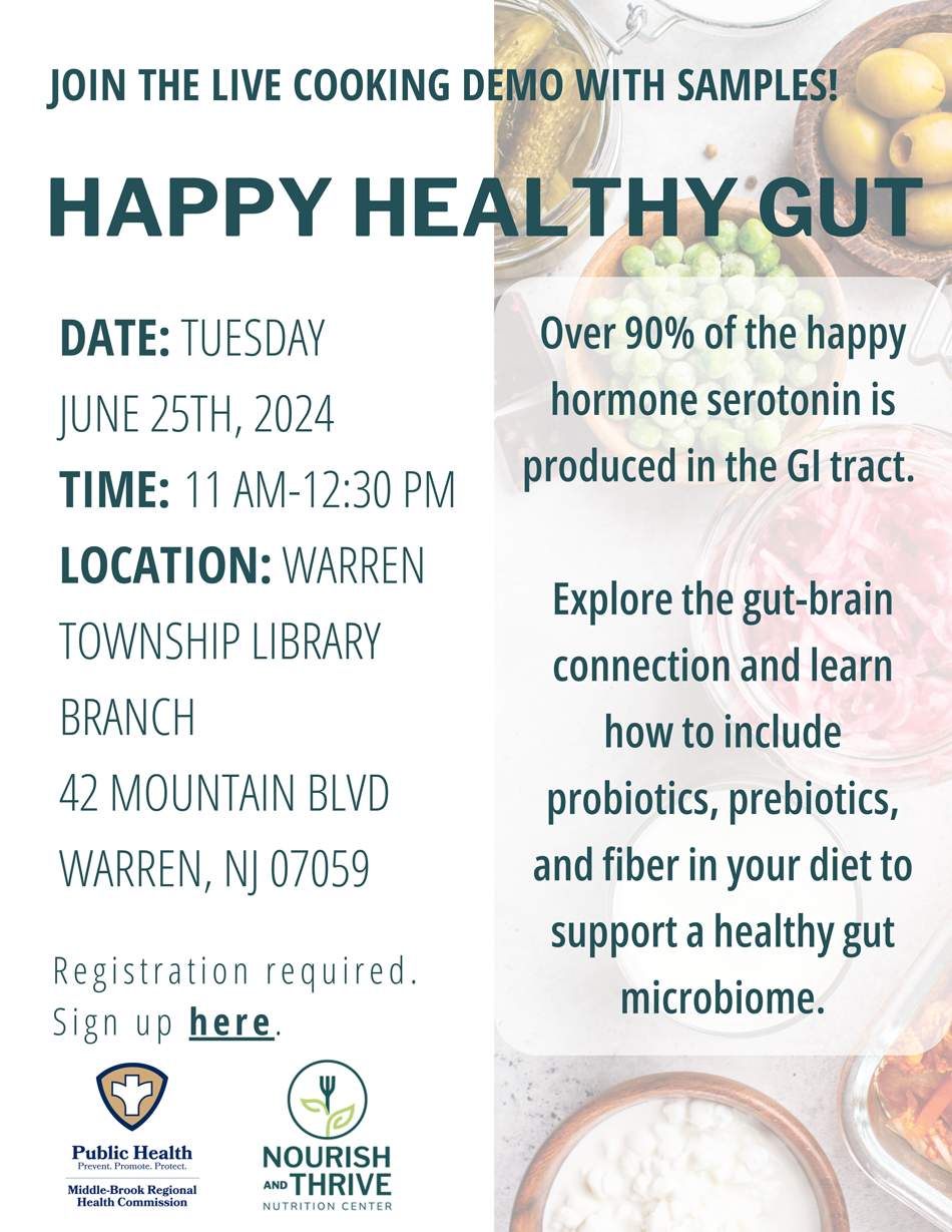 Happy Healthy Gut event flyer. Click to open an OCR scanned PDF version of the flyer.